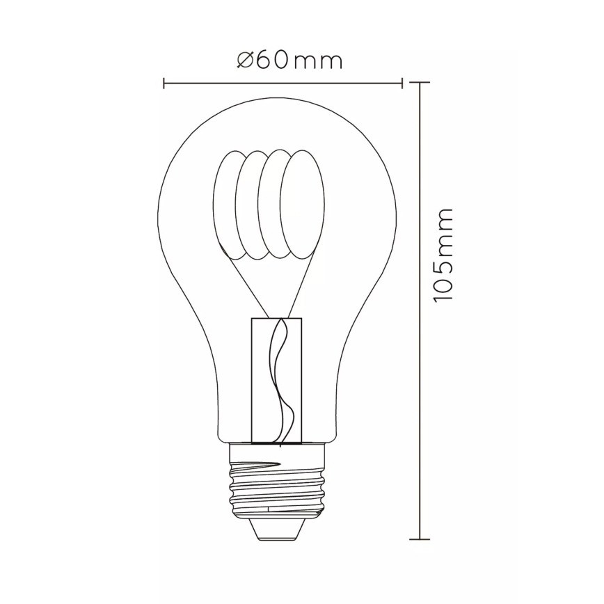 LED Žárovka se senzorem soumraku FILAMENT A60 E27/4W/230V 2200K - Lucide 49042/04/62