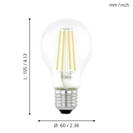 LED Žárovka se senzorem soumraku VINTAGE A60 E27/6W/230V 3000K - Eglo 11886