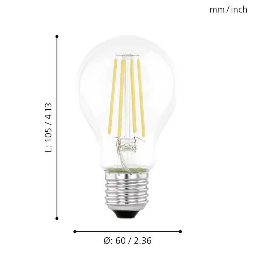 LED Žárovka se senzorem soumraku VINTAGE A60 E27/6W/230V 3000K - Eglo 11886