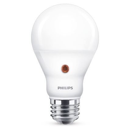 LED Žárovka se soumrakovým senzorem Philips A60 E27/6,5W/230V 4000K