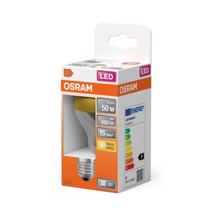 LED Žárovka se zrcadlovým vrchlíkem FILAMENT E27/6,5W/230V 2700K zlatá - Osram