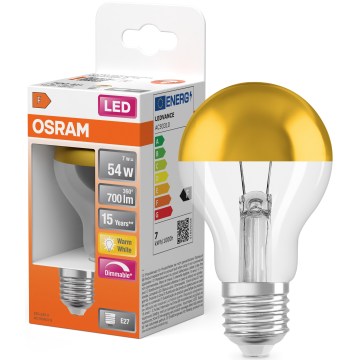 LED Žárovka se zrcadlovým vrchlíkem SUPERSTAR E27/7W/230V 2700K zlatá - Osram