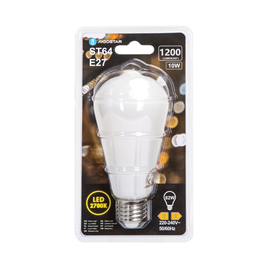 LED Žárovka ST64 E27/10W/230V 320° 2700K - Aigostar