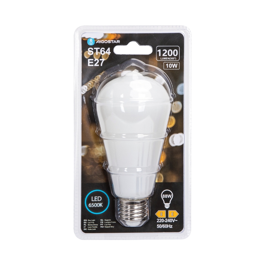 LED Žárovka ST64 E27/10W/230V 6500K - Aigostar