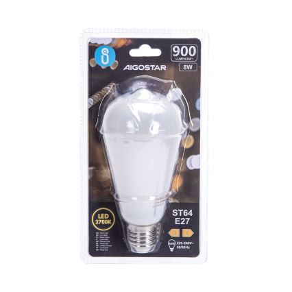 LED Žárovka ST64 E27/8W/230V 2700K - Aigostar