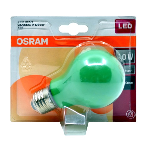 LED Žárovka STAR E27/2,5W/230V zelená 2700K - Osram