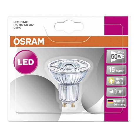 LED Žárovka STAR GU10/4,3W/230V 2700K - Osram