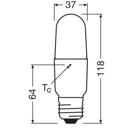 LED Žárovka STICK E27/8,5W/230V 4000K - Osram