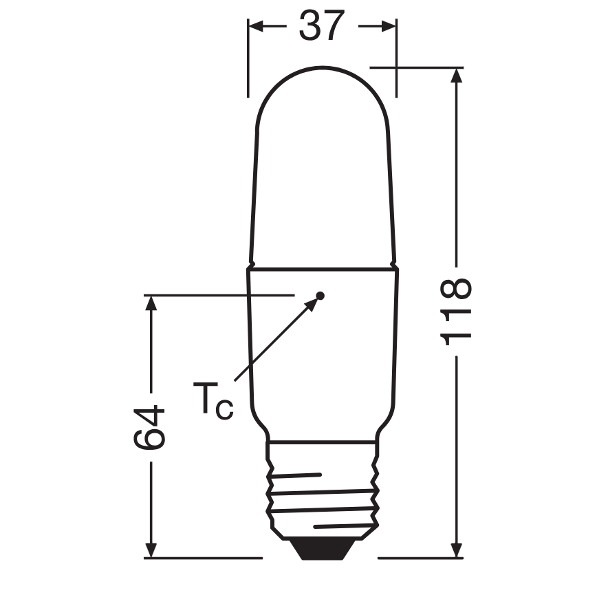 LED Žárovka STICK E27/8,5W/230V 4000K - Osram