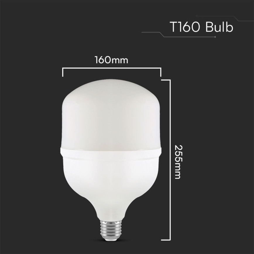 LED Žárovka T160 E27/60W/230V 6500K