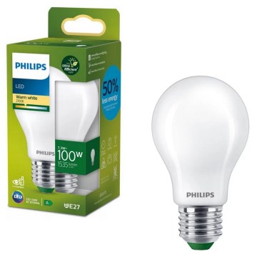 LED Žárovka ULTRAEFFICIENT Philips A60 E27/7,3W/230V 2700K