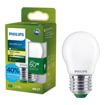 LED Žárovka ULTRAEFFICIENT Philips P45 E27/3,8W/230V 2700K