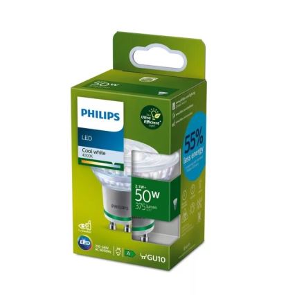 LED Žárovka ULTRAEFFICIENT Philips PAR16 GU10/2,1W/230V 4000K