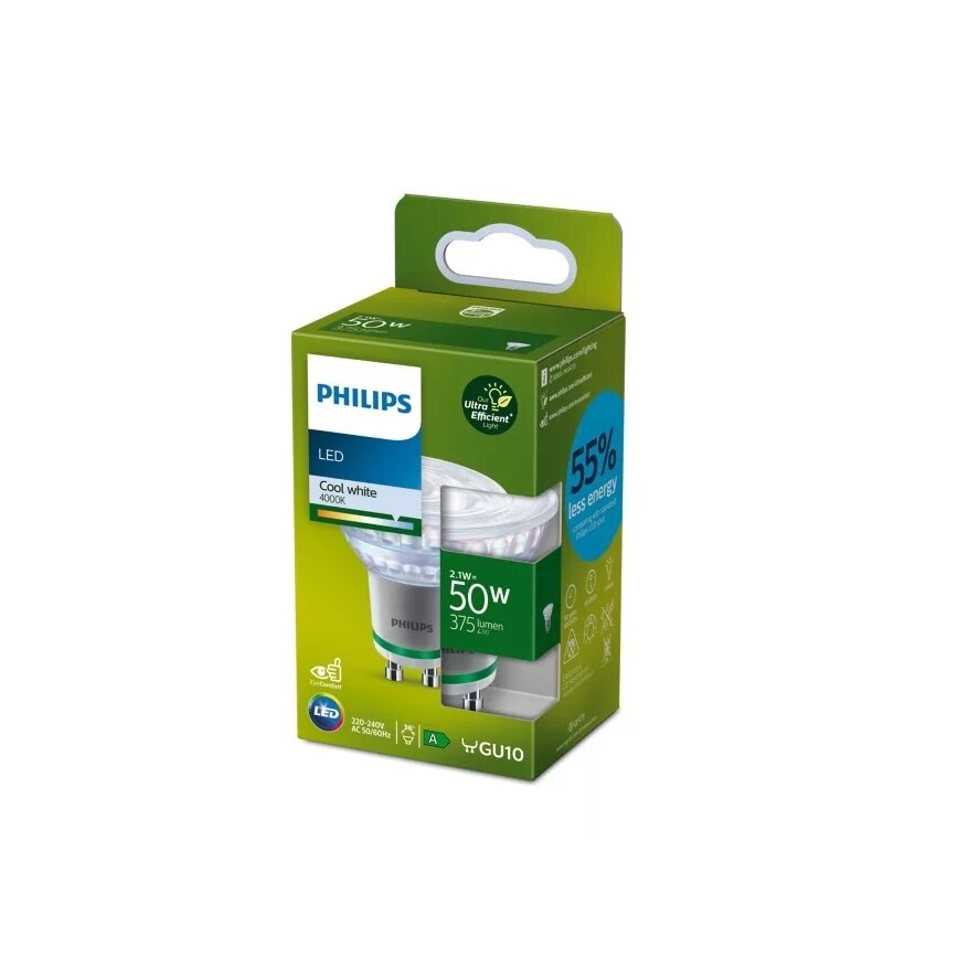 LED Žárovka ULTRAEFFICIENT Philips PAR16 GU10/2,1W/230V 4000K