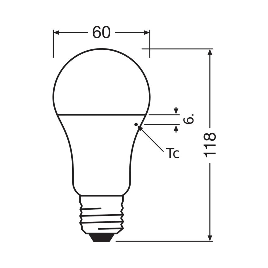 LED Žárovka VALUE A100 E27/13W/230V 4000K - Osram