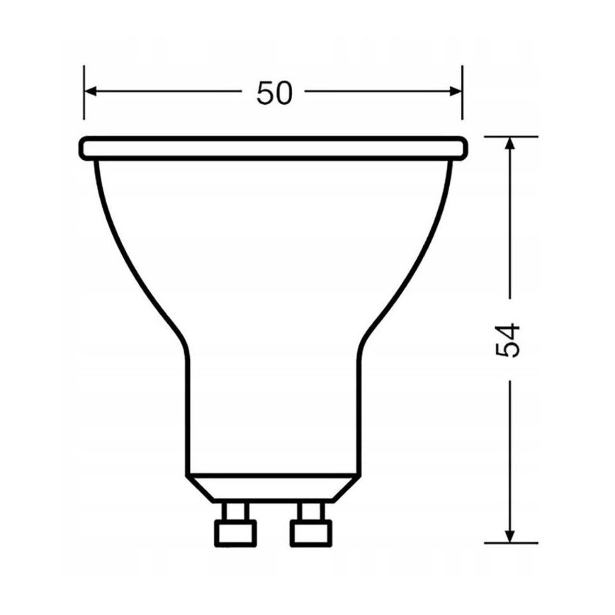 LED Žárovka VALUE PAR16 GU10/4,5W/230V 2700K 36° černá - Osram