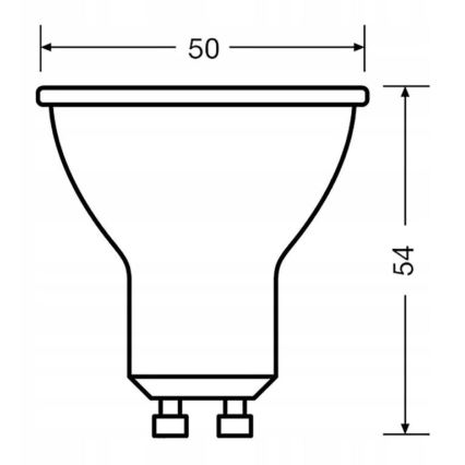LED Žárovka VALUE PAR16 GU10/4,5W/230V 6500K 120° černá - Osram