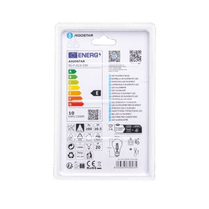 LED Žárovka VINTAGE A60 E27/10W/230V 2200K - Aigostar