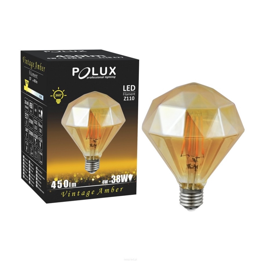 LED žárovka VINTAGE AMBER E27/4W/230V 2700K