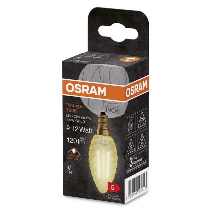 LED Žárovka VINTAGE E14/1,5W/230V 2400K - Osram