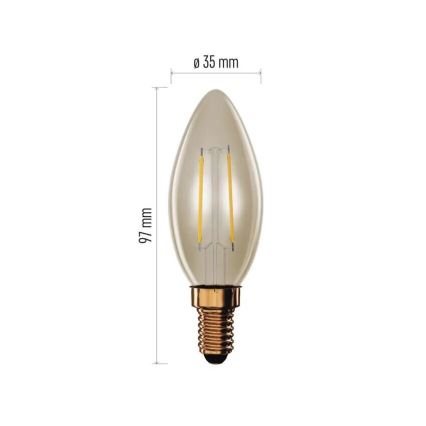 LED Žárovka VINTAGE E14/2,5W/230V 2200K