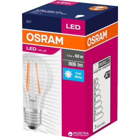 LED Žárovka VINTAGE E27/7W/230V 4000K - Osram