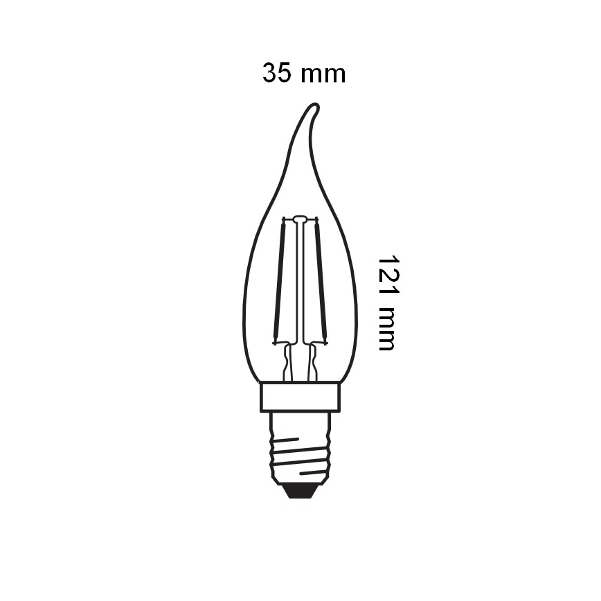 LED Žárovka VINTAGE FILAMENT E14/1,5W/230V 2400K - Osram