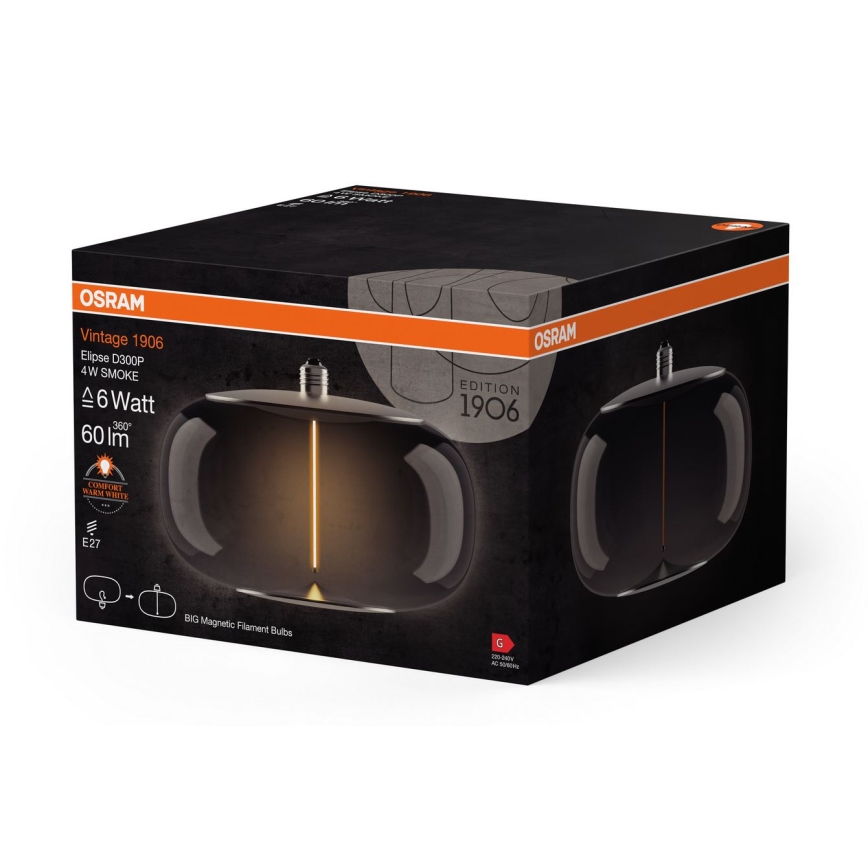 LED Žárovka VINTAGE FILAMENT E27/4W/230V 1800K kouřová - Osram