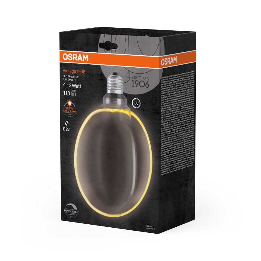 LED Stmívatelná žárovka VINTAGE FILAMENT E27/4W/230V 1800K - Osram