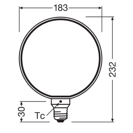 LED Stmívatelná žárovka VINTAGE FILAMENT E27/4W/230V 1800K - Osram