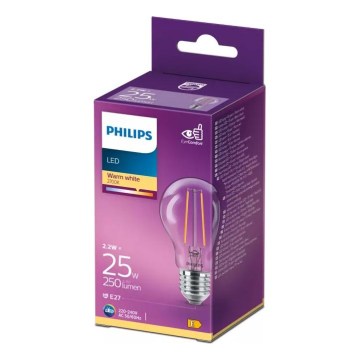 LED Žárovka VINTAGE Philips A60 E27/2,2W/230V 2700K