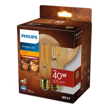 LED Žárovka VINTAGE Philips G95 E27/7W/230V 1800K