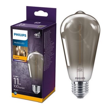 LED Žárovka VINTAGE Philips ST64 E27/2,3W/230V 1800K