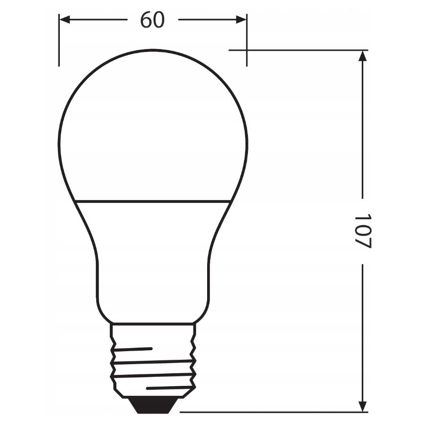 LED Žárovka z recyklovaného plastu A60 E27/8,5W/230V 2700K - Ledvance