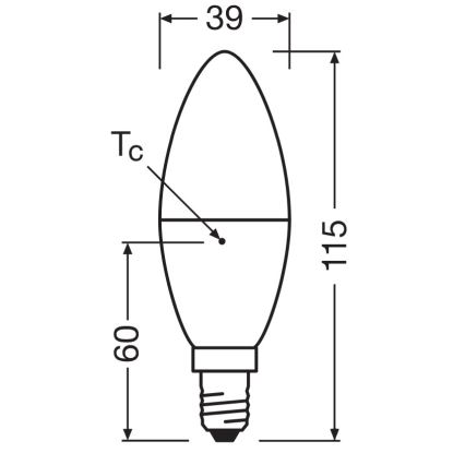 LED Žárovka z recyklovaného plastu B39 E14/7,5W/230V 2700K - Osram