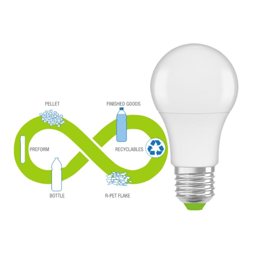 LED Žárovka z recyklovaného plastu E27/10W/230V 2700K - Ledvance