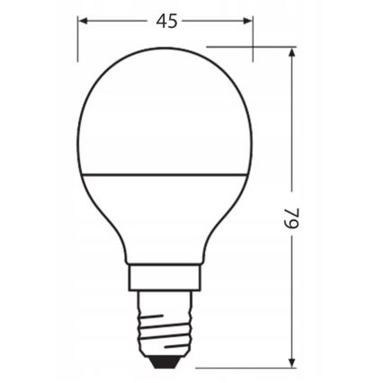 LED Žárovka z recyklovaného plastu P45 E14/4,9W/230V 2700K - Ledvance