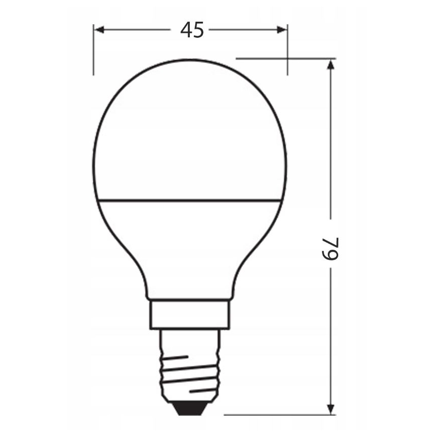 LED Žárovka z recyklovaného plastu P45 E14/4,9W/230V 2700K - Ledvance