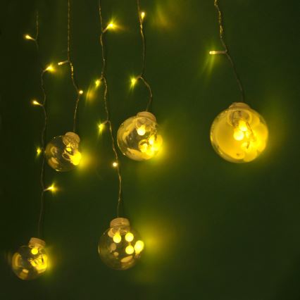 LED  závěs WISH BALLS 108xLED/8 funkcí 4,5 m teplá bílá