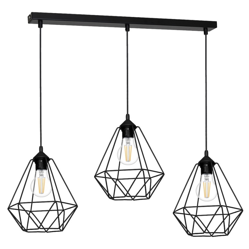 LED Závěsné svítidlo BASKET 3xE27/4,3W/230V