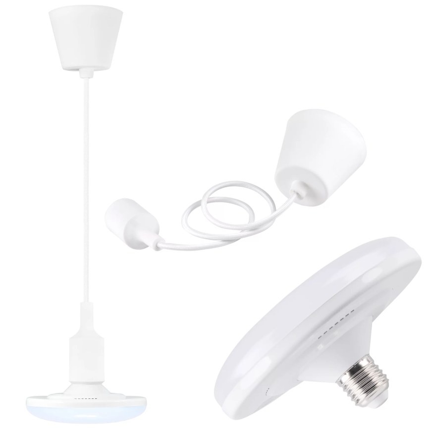LED Závěsné svítidlo KIKI 1xE27/10W/230V bílé