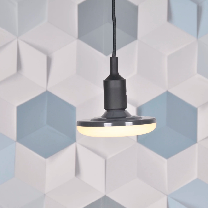 LED Závěsné svítidlo KIKI 1xE27/10W/230V černé