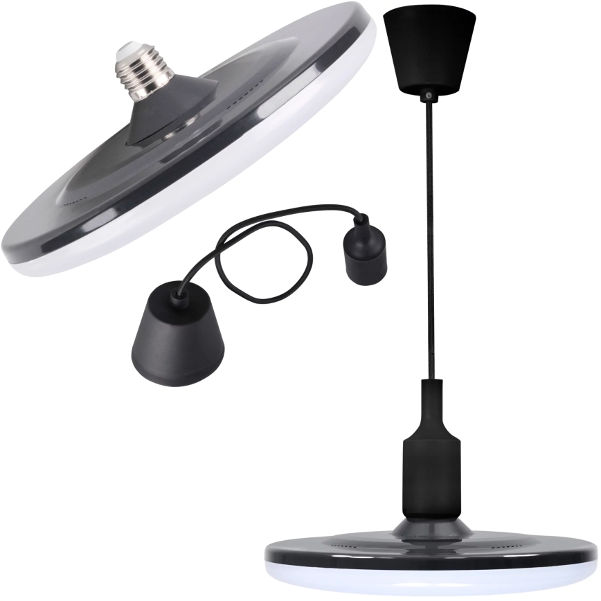 LED Závěsné svítidlo KIKI 1xE27/15W/230V černé