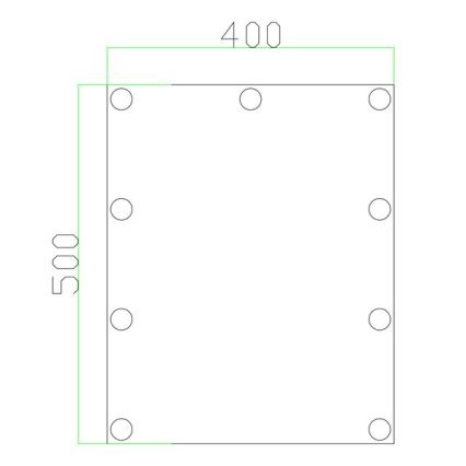 LED Zrcadlo s osvětlením 9xLED/1W/230V 3000/4000/6000K 50x40 cm IP44