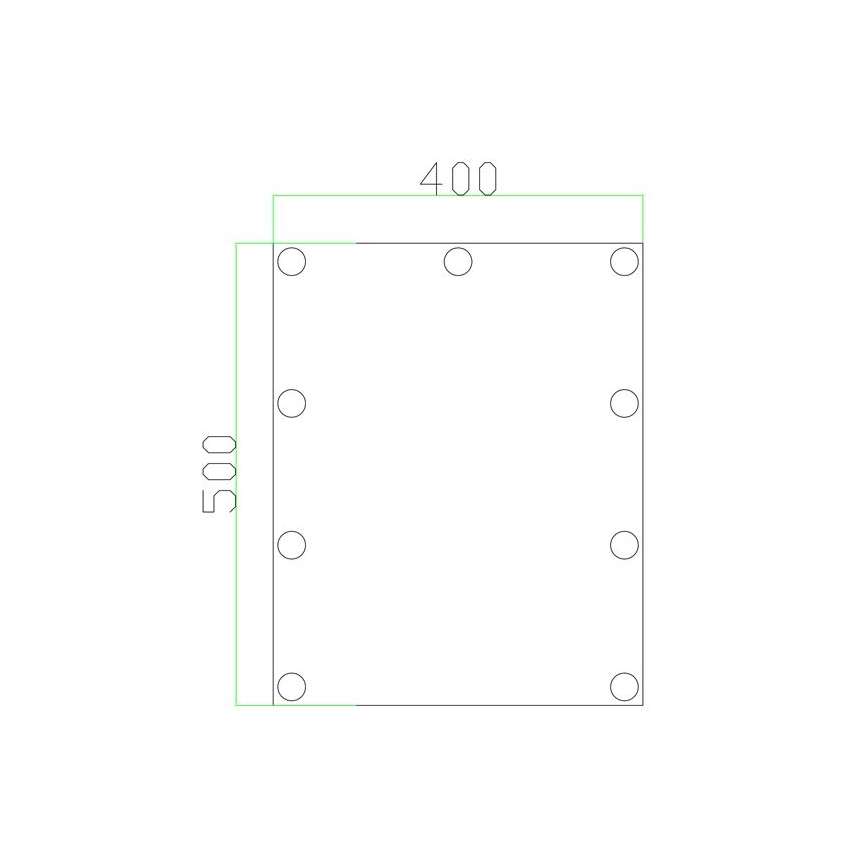 LED Zrcadlo s osvětlením 9xLED/1W/230V 3000/4000/6000K 50x40 cm IP44