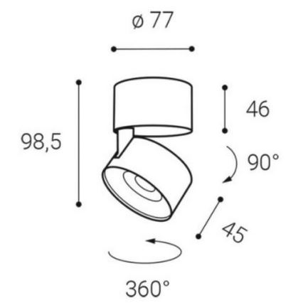 LED2 - LED Bodové svítidlo KLIP ON LED/11W/230V bílá