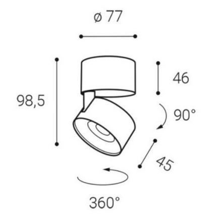 LED2 - LED Bodové svítidlo KLIP ON LED/11W/230V černá