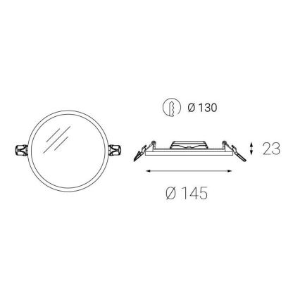 LED2 - LED Koupelnové podhledové svítidlo SLIM LED/10W/230V IP43 CRI 90