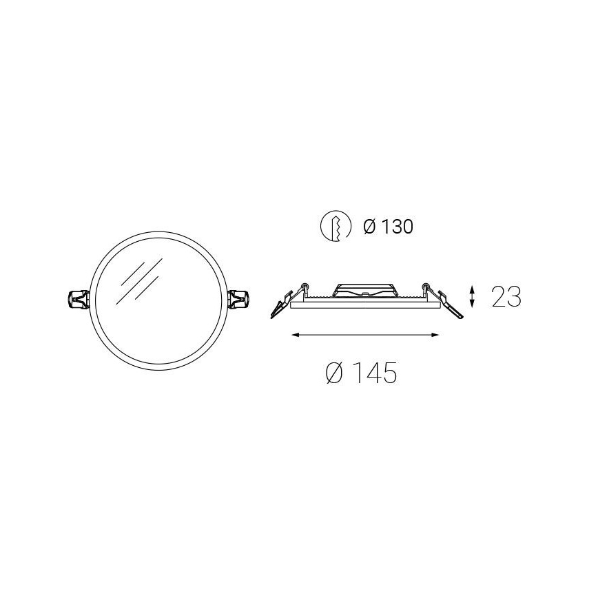 LED2 - LED Koupelnové podhledové svítidlo SLIM LED/10W/230V IP43 CRI 90
