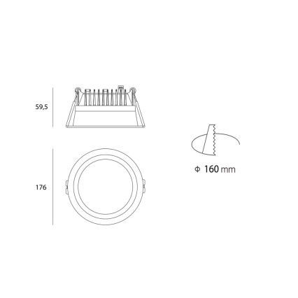 LED2 - LED Koupelnové podhledové svítidlo ZETA LED/25W/230V 3000K IP44